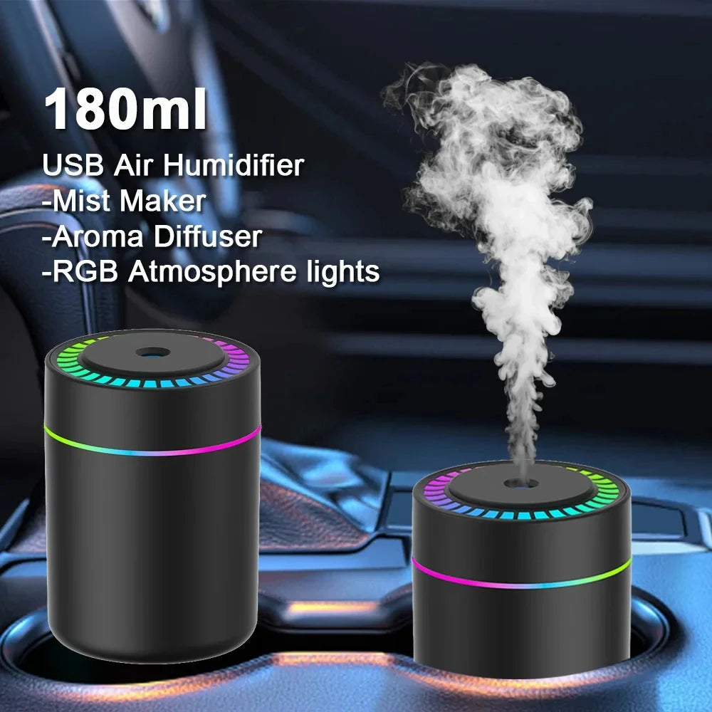 Mini USB Air Humidifier Aroma Diffuser With Lights