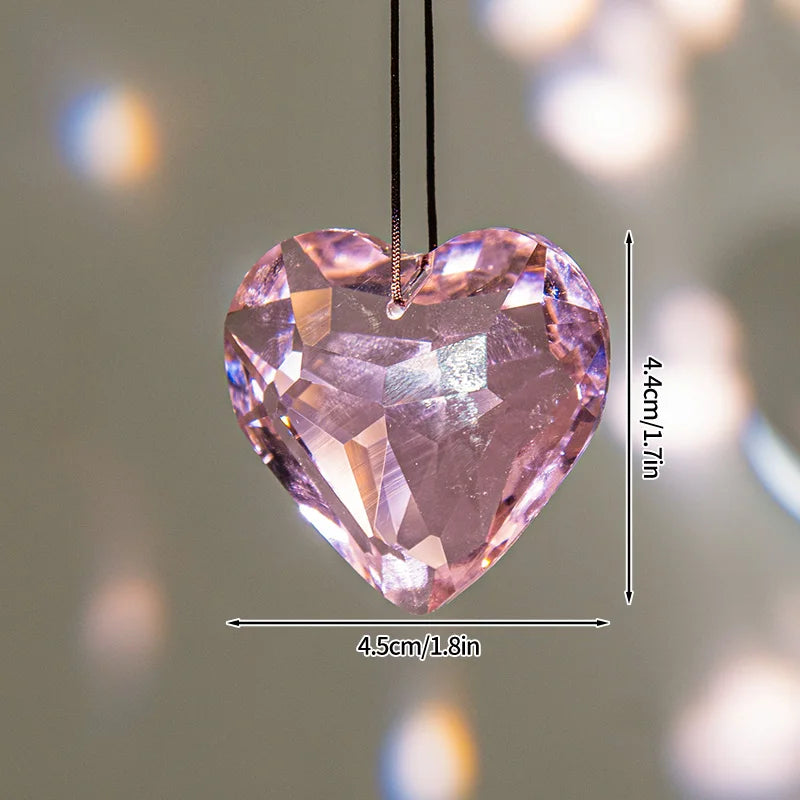 Crystal Moon Star Suncatcher Wind Chime Pendant For Outdoor Garden