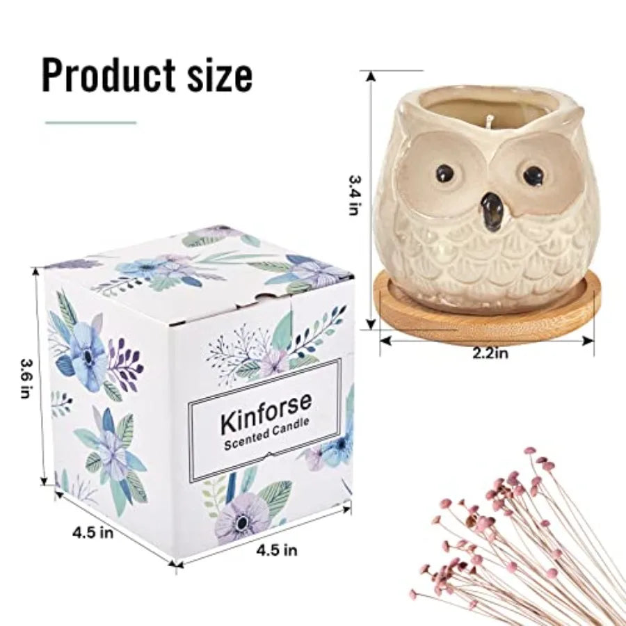 Owl Lavender Scented Candle