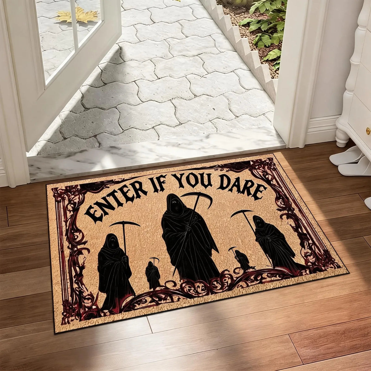 Halloween Welcome Doormat Anti Slip Indoor Outdoor Rug For Entryway