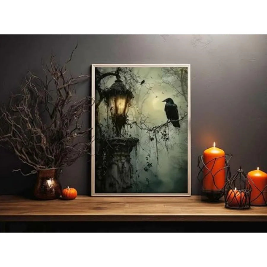 Diamond Art Kits for Adults Beginners- Gothic Dark Horror Forest Crow