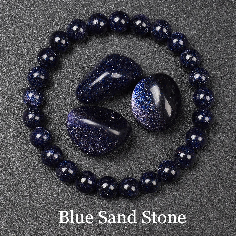 QLDDDstar Natural Golden Obsidian Stone Beaded Bracelet For Men And Women