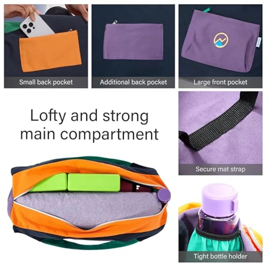 Yoga Mat Bag With Full Zip And Three Zipper Pockets