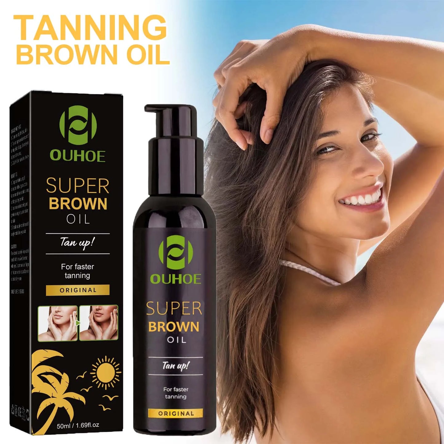 Ouhoe Intensive Sunless Tanning Oil For Bronzing Glow