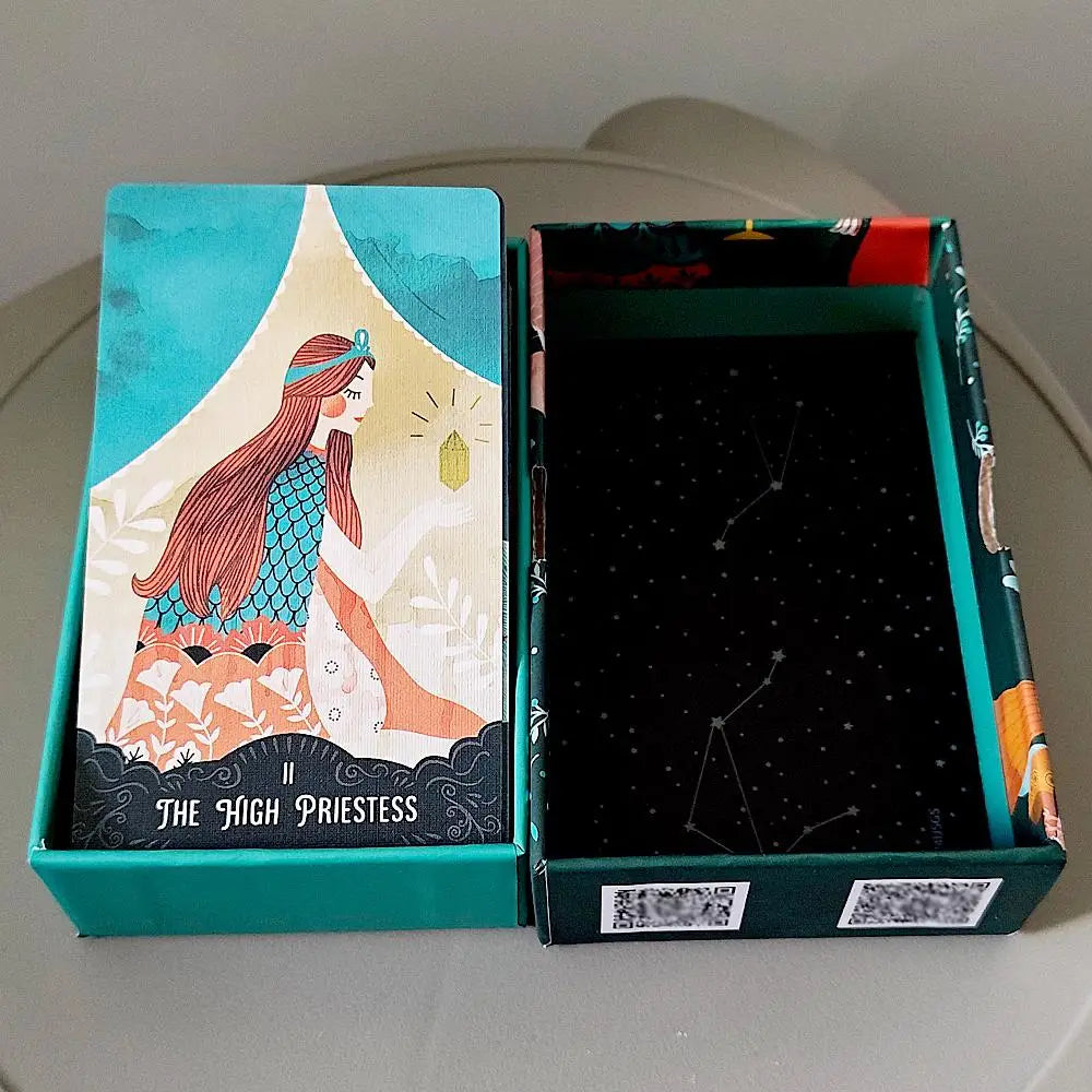 Star Maiden Celestial Tarot Deck Featuring Mystical Divine Illustrations
