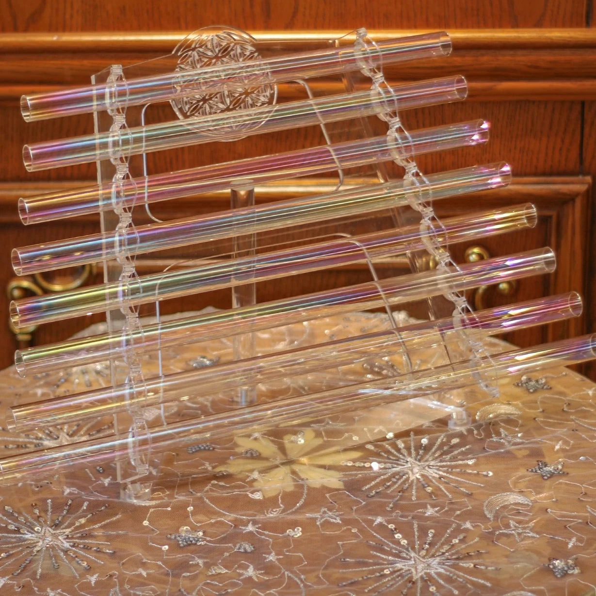 Aurora Toned 8 Tone Quartz Sound Harp For Meditation