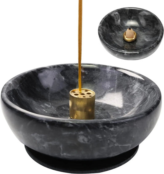 Natural Marble Incense Burner Reflux For Meditation And Decor