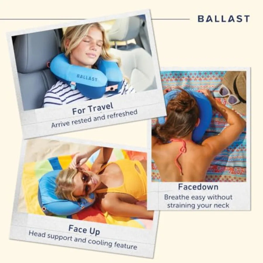 Beach and Travel Inflatable Neck Pillow for Airplanes