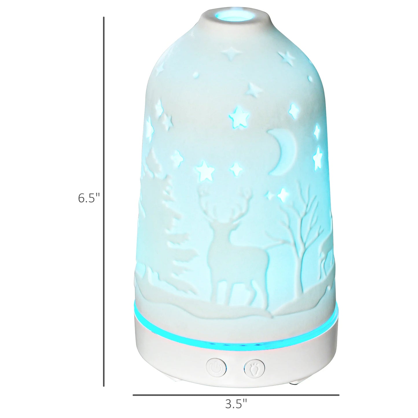 100ml Ultrasonic Aromatherapy Diffuser Humidifier With Ceramic Cover