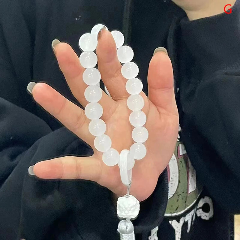 Tibetan Buddhist Jade Stone Mala Bracelet And Necklace Set
